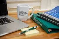 Photo of branded college notebooks 