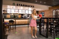 Meg Stefek in Starbucks