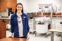 Photo of Taryn Smith in the Nursing Sim Lab
