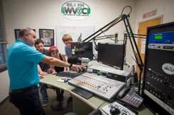A tour of WVYC radio station at York College