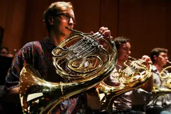 French Horn played during a York College music concert
