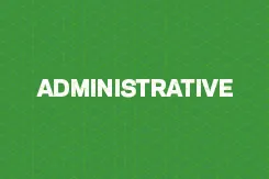The word administrative appears in white over a green background