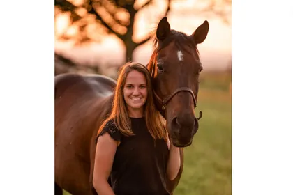 Danielle Denlinger with horse. 