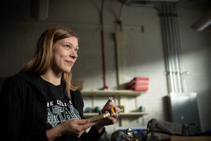 Mikayla Trost in Robotics Lab