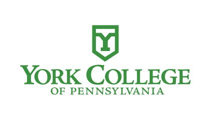 The York College of Pennsylvania logo appears in green text with a Y emblazoned in a shield-shaped icon