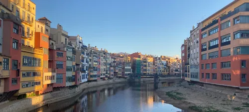 A photo taken by student JonAnthony Dangler shows a canal lined with residential buildings in Spain.