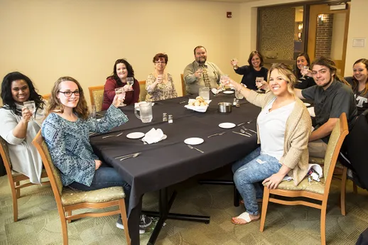 York College students earn certified validation worker status for working with adults with dementia.