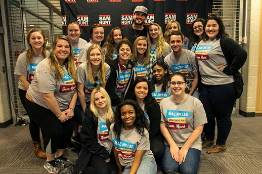 Campus Activities Board hang out with Sam Hunt at York College