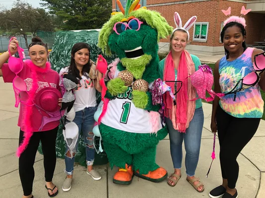 Panhellenic Council 2018 supporting Bras Across Campus