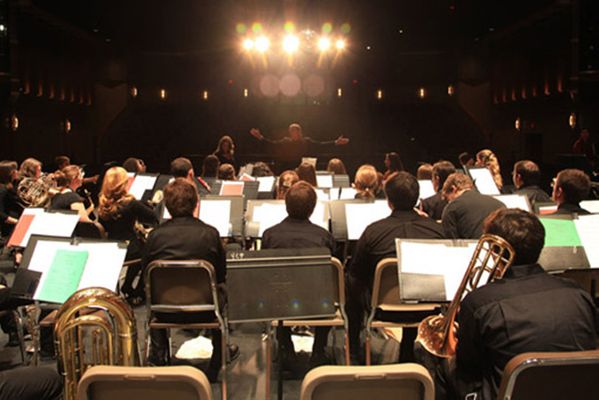 York College's wind symphony, led by Dr. James Colonna, conductor.